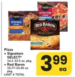 ACME Pizza Signature SELECT 14.1-33.5 oz. pkg., Red Baron 15.77-23.45 oz. pkg offer
