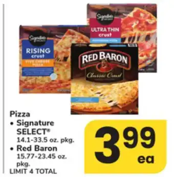 ACME Pizza Signature SELECT 14.1-33.5 oz. pkg., Red Baron 15.77-23.45 oz. pkg offer