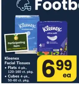 ACME Kleenex Facial Tissues, Flats 4 - pk., 120-160 ct. pkg., Cubes 4 - pk., 50-60 ct. pkg offer