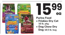 ACME Purina Food Friskies, Dry Cat 16 lb. pkg., Dog Chow Dry Dog 18.5 lb. bag offer