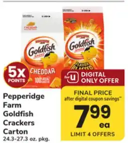 ACME Pepperidge Farm Goldfish Crackers Carton offer