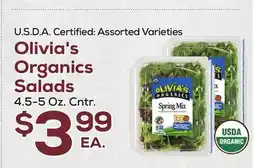 DeCicco & Sons Olivia's Organics Salads offer