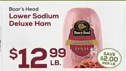 DeCicco & Sons Boar's Head Lower Sodium Deluxe Ham offer