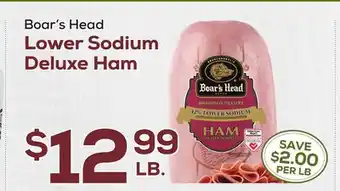 DeCicco & Sons Boar's Head Lower Sodium Deluxe Ham offer