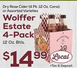DeCicco & Sons Wolffer Estate 4-Pack 12 Oz. Btls offer