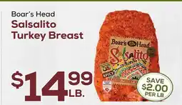 DeCicco & Sons Boar's Head Salsalito Turkey Breast offer