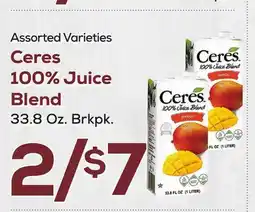DeCicco & Sons Ceres 100% Juice Blend offer