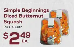 DeCicco & Sons Simple Beginnings Diced Butternut Squash offer