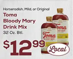 DeCicco & Sons Horseradish, Mild, or Original Toma Bloody Mary Drink Mix offer