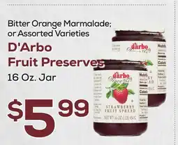 DeCicco & Sons D'Arbo Fruit Preserves offer
