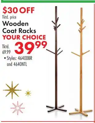 Boscov's Wooden Coat Racks offer