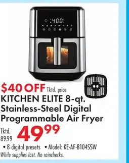 Boscov's KITCHEN ELITE 8-qt. Stainless-Steel Digital Programmable Air Fryer offer