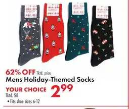 Boscov's Mens Holiday-Themed Socks offer