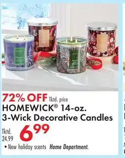 Boscov's HOMEWICK 14-oz. 3-Wick Decorative Candles offer
