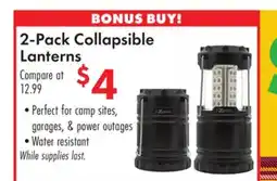 Boscov's 2-Pack Collapsible Lanterns offer
