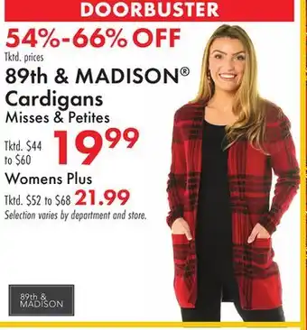 Boscov's 89th & MADISON Cardigans offer