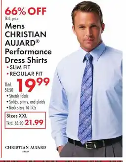 Boscov's Mens CHRISTIAN AUJARD Performance Dress Shirts offer