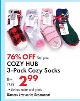 Boscov's COZY HUB 3-Pack Cozy Socks offer