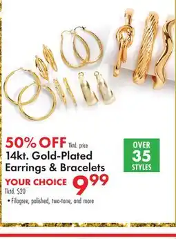 Boscov's 14kt. Gold-Plated Earrings & Bracelets offer