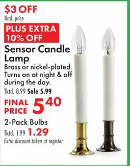 Boscov's Sensor Candle Lamp offer