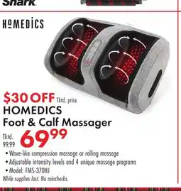 Boscov's HOMEDICS Foot & Calf Massager offer
