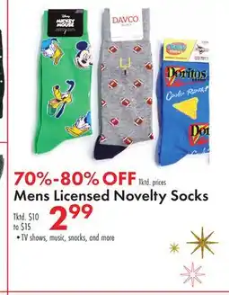Boscov's Mens Licensed Novelty Socks offer