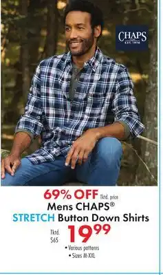 Boscov's Mens CHAPS STRETCH Button Down Shirts offer