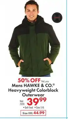 Boscov's Mens HAWKE & CO. Heavyweight Colorblock Outerwear offer