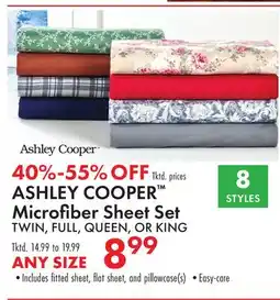 Boscov's ASHLEY COOPER Microfiber Sheet Set offer