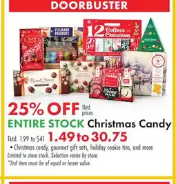 Boscov's ENTIRE STOCK Christmas Candy offer