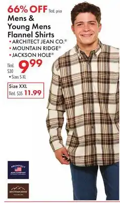 Boscov's Mens & Young Mens Flannel Shirts offer