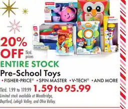 Boscov's Pre-School Toys offer