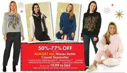Boscov's ALMOST ALL Misses Better Casual Separates offer