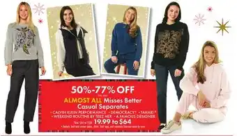 Boscov's ALMOST ALL Misses Better Casual Separates offer