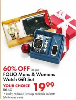 Boscov's FOLIO Mens & Womens Watch Gift Set offer