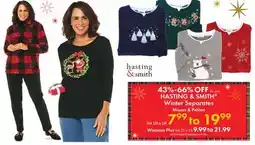 Boscov's HASTING & SMITH Winter Separates offer