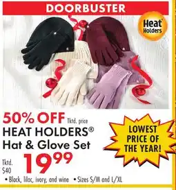 Boscov's HEAT HOLDERS Hat & Glove Set offer