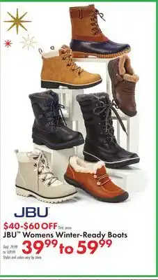 Boscov's JBU Womens Winter-Ready Boots offer