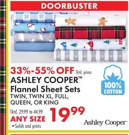 Boscov's ASHLEY COOPER Flannel Sheet Sets offer