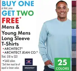 Boscov's Mens & Young Mens Long Sleeve T-Shirts offer