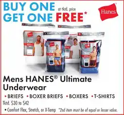 Boscov's Mens HANES Ultimate Underwear offer