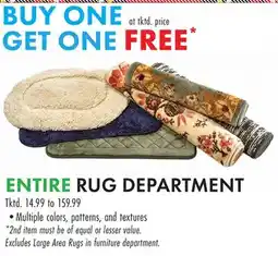 Boscov's ENTIRE RUG DEPARTMENT offer