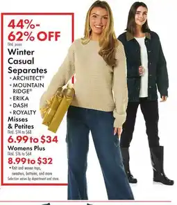 Boscov's Winter Casual Separates offer