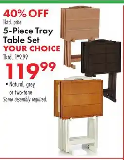 Boscov's 5-Piece Tray Table Set offer