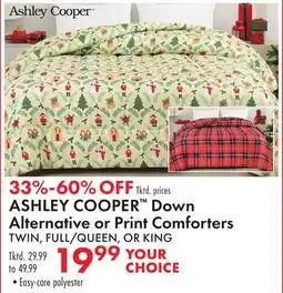 Boscov's ASHLEY COOPER Down Alternative or Print Comforters offer