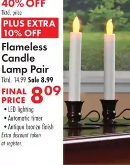 Boscov's Flameless Candle Lamp Pair offer