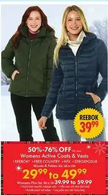 Boscov's Womens Active Coats & Vests offer