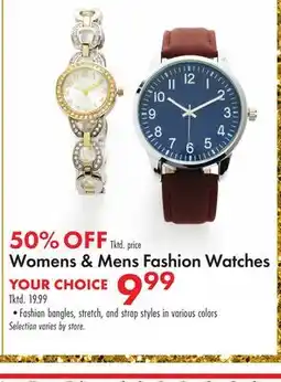 Boscov's Womens & Mens Fashion Watches offer