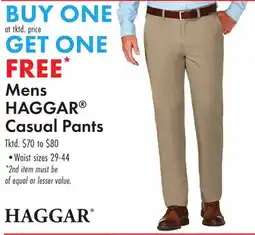 Boscov's Mens HAGGAR Casual Pants offer