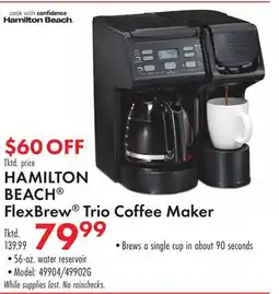 Boscov's HAMILTON BEACH FlexBrew Trio Coffee Maker offer